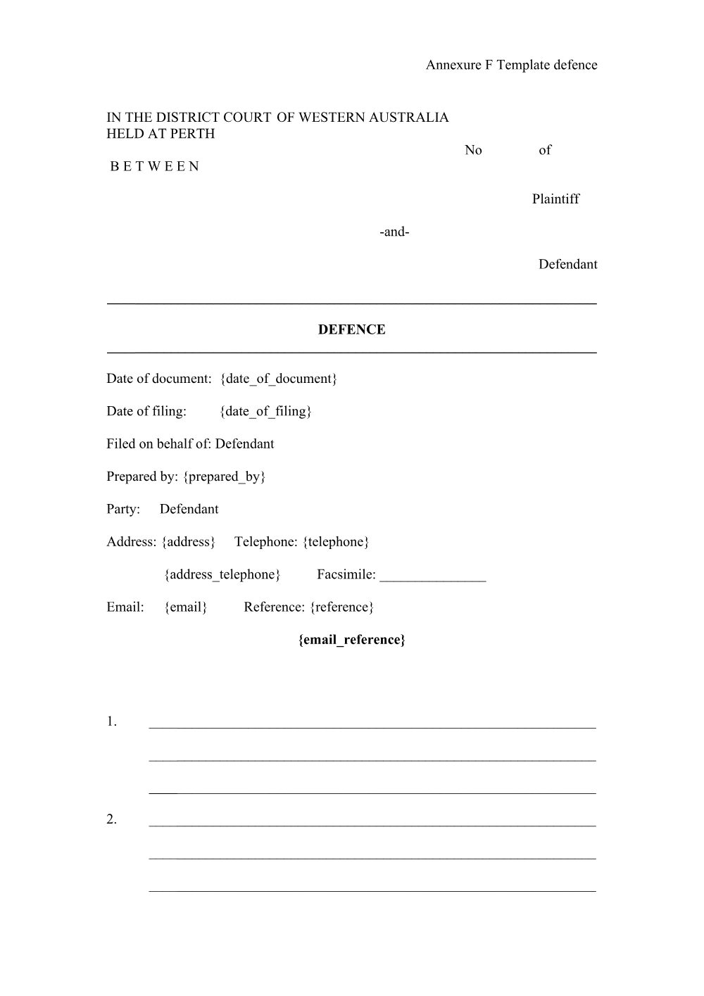 Preview of the first page of Defence